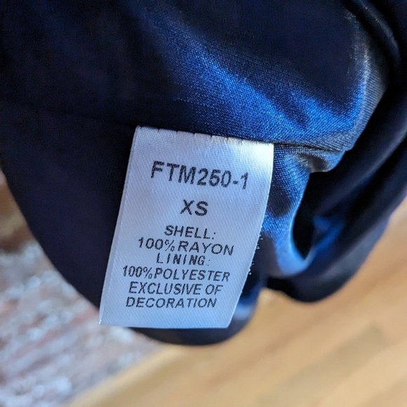 THML XS Navy Blue Halter Embroidered Dress‎ w/ Lining - Picture 8 of 8